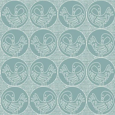 Mitchell Black Forbes And Masters Sankofa 10' L X 24" W Peel And Stick Wallpaper Tile In Sea Cliff Blue