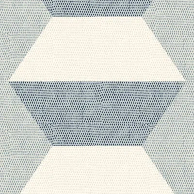 Mitchell Black Infinity Blocks - Lacquered Blues Wallpaper