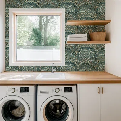 Mitchell Black Jandaya High Desert Wallpaper In Blue Stone