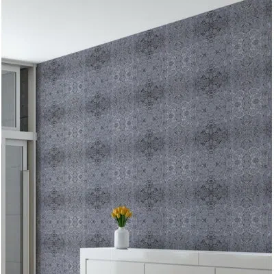 Mitchell Black Kaleidoscope 10' L X 24" W Wallpaper Roll In Cobalt