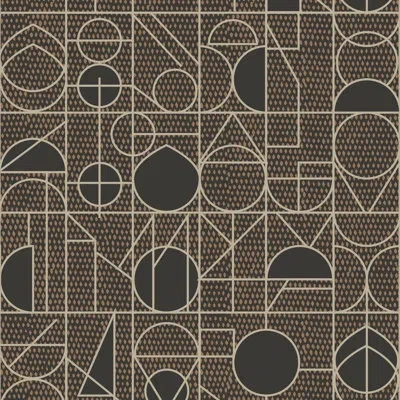 Mitchell Black Kali 10' L X 25" W Wallpaper Roll In Mocha
