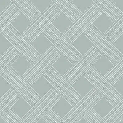 Mitchell Black Lady Charlotte Lattice Weave 10' L X 24" W Wallpaper Roll In Ash