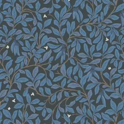 Mitchell Black Leaf And Pod - Wallpaper In Nocturne