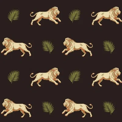 Mitchell Black Legacy Lion - Golden Night Wallpaper In Black