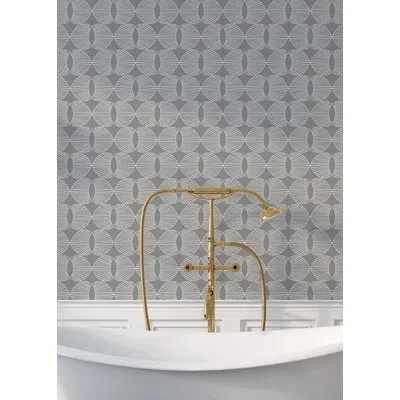 Mitchell Black Lomé Paume 10' L X 24" W Wallpaper Roll In Charcoal