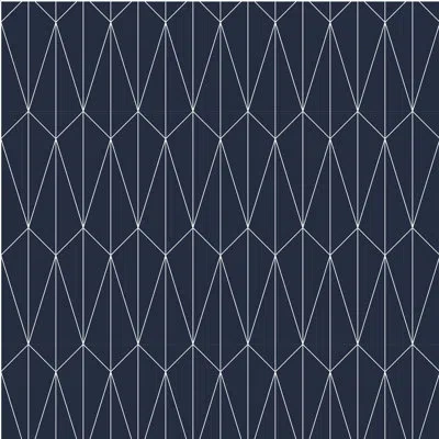 Mitchell Black Long Lines 10' L X 25" W Wallpaper Tile In Navy,white