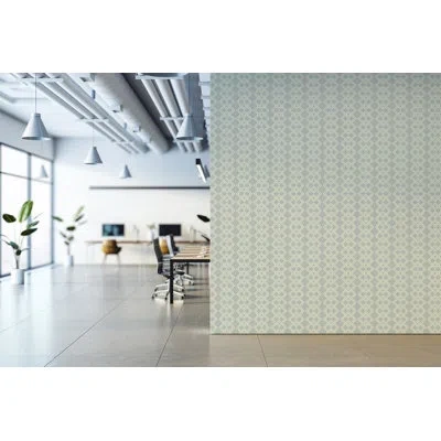 Mitchell Black Mod Block - Pale Mineral Blue Wallpaper