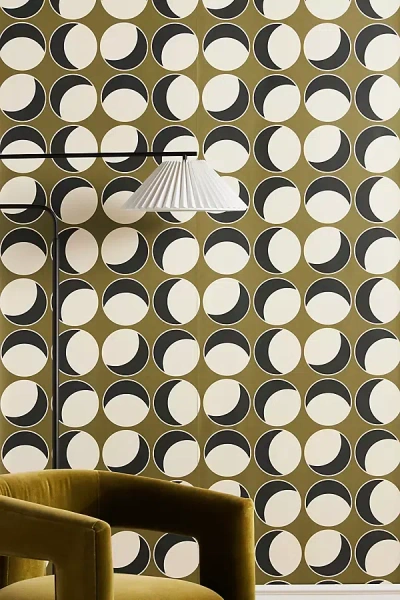 Mitchell Black Offset Wallpaper In Multi