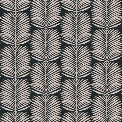 Mitchell Black Organic Betty Palms 10' L X 24" W Wallpaper Roll In Black
