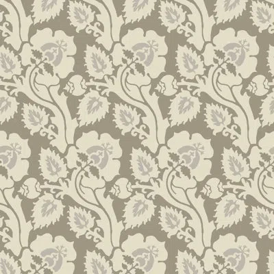 Mitchell Black Paisley Briar - Birch Bark Botanical Wallpaper In Brown