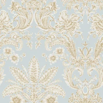 Mitchell Black Parlor Paper - Hazy Daytime Wallpaper In Blue