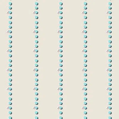 Mitchell Black Pinstripe Umbrellas 10' L X 24" W Peel And Stick Wallpaper Roll In Sand,turquoise,blush