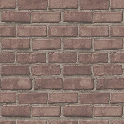 Mitchell Black Pulaski - Dusty Red Brick Wallpaper In Brown