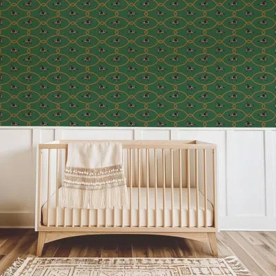 Mitchell Black Rider's Knot - Hunt Club Green Wallpaper