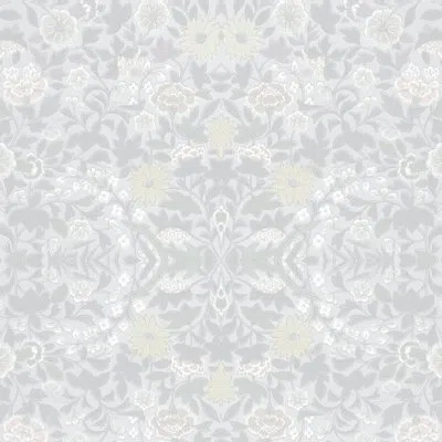 Mitchell Black Signature Daisy Chain 10' L X 24" W Peel And Stick Wallpaper Roll In Gray,neutral,light Yellow