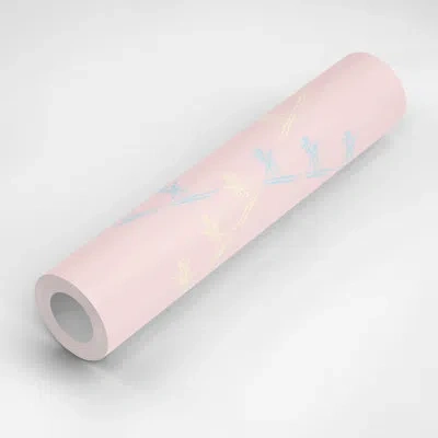 Mitchell Black Ski Slope Baby 10' L X 25" W Peel And Stick Wallpaper Panel In Pink,blue,yellow