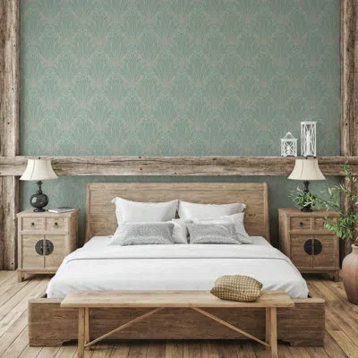Mitchell Black Splash - Flamingo Pink Wallpaper In Green;pink