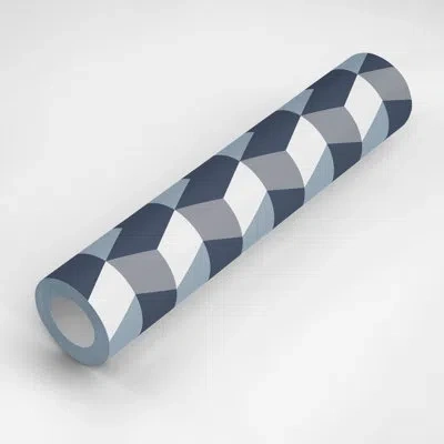 Mitchell Black Stacks 10' L X 25" W Peel And Stick Wallpaper Panel In Blue,gray,white