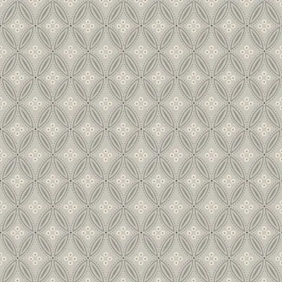 Mitchell Black Stone Lace - Silverprint Wallpaper In Gray