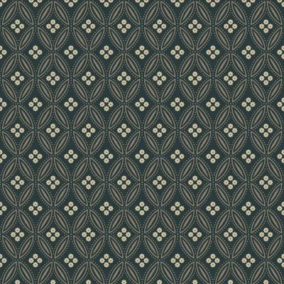 Mitchell Black Stone Lace - Warm Black Wallpaper