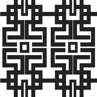 Mitchell Black The Blush Label Aztec 10' L X 24" W Wallpaper Roll In Black