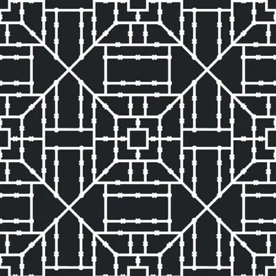 Mitchell Black The Blush Label Bamboo 10' L X 24" W Wallpaper Roll In Black