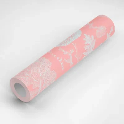 Mitchell Black The Reef 10' L X 25" W Peel And Stick Wallpaper Roll In Navy,coral
