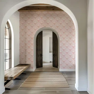 Mitchell Black Wallflower - Pink Petal Wallpaper By Julianne Taylor Style In Multi