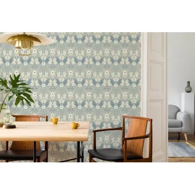 Mitchell Black Wild Meadow - Wallpaper In Linen Stone