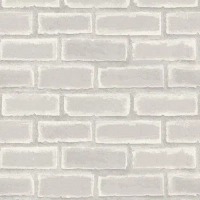Mitchell Black Wrigley - Chalk White Brick Wallpaper In Neutral