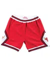 Mitchell & Ness 1975/76 Chicago Bulls Authentic Road Basketball Shorts In Red