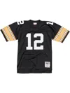 Mitchell & Ness 1976/77 Terry Bradshaw Pittsburgh Steelers Legacy "black" Jersey In Black
