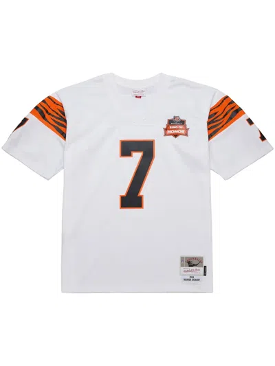 Mitchell & Ness Boomer Esiason White Cincinnati Bengals 1984 Legacy Replica Jersey