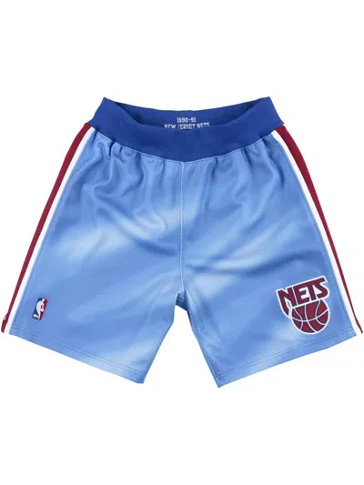 Mitchell & Ness 1990/91 New Jersey Nets Authentic Shorts In Blue