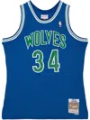Mitchell & Ness Men's Basketball Tank Top Nba Swingman Jersey Hardwood Classics No 34 Isaiah Rider Jr 1993-94 Mintim In Blue