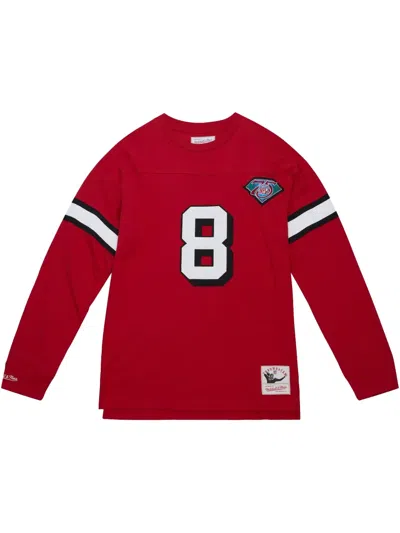 Mitchell & Ness 1994 Steve Young San Francisco 49ers Name & Number "black" T-shirt In Red
