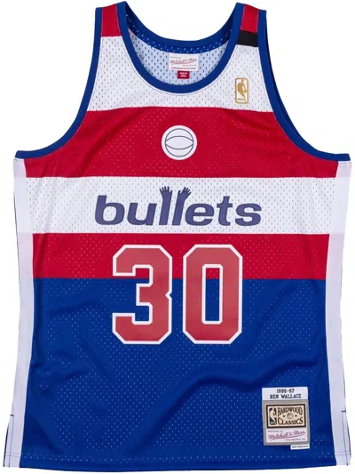 Mitchell & Ness 1996/97 Ben Wallace Washington Bullets Authentic Jersey In Blue