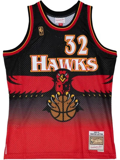 Mitchell & Ness 1996/97 Hardwood Classics Christian Laettner Atlanta Hawks "scarlet" Swingman Jersey In Red