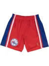 Mitchell & Ness Men's  Red Philadelphia 76ers 1996-97 Hardwood Classics Swingman Shorts In Red