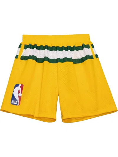 Mitchell & Ness 2003 Seattle Supersonics Swingman Shorts In Yellow