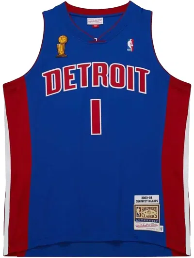 Mitchell & Ness 2003/04 Nba Finals Chauncey Billups Detroit Pistons Authentic Jersey In Blue