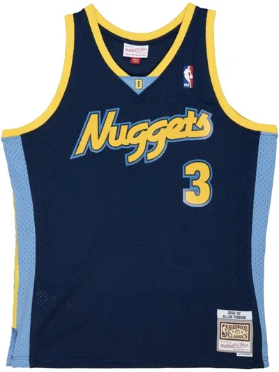 MITCHELL & NESS 2006/07 HARDWOOD CLASSICS DENVER NUGGETS ALLEN IVERSON "ASTROS BLUE" SWINGMAN JERSEY