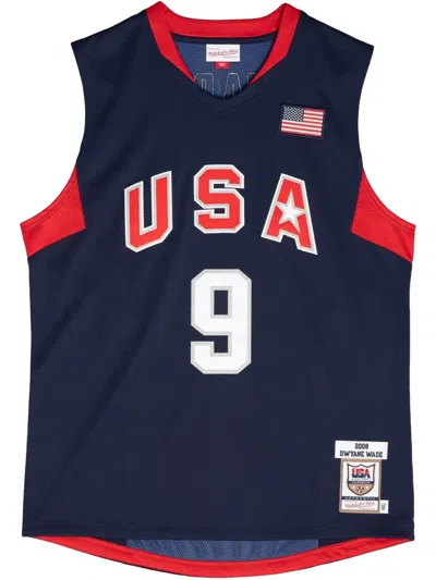 Mitchell & Ness 2008 Dwyane Wade Usa Basketball Authentic Nersey In Blue