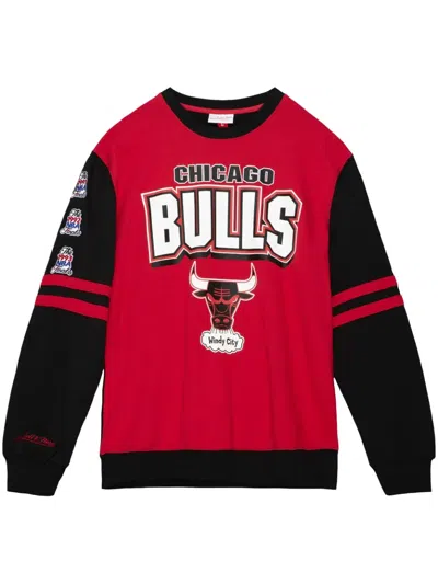 Mitchell & Ness All Over Crew 2.0 "nba Chicago Bulls" Sweatshirt In Red