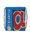 Mitchell & Ness Atlanta Braves Cooperstown Collection Logo Cinch Bag In Navy
