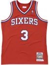 Mitchell & Ness Authentic 76ers 02-03 Allen Iverson "victory Red" Jersey In 红色