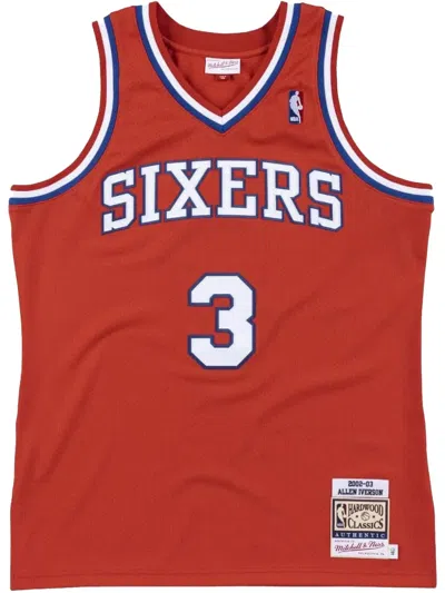 Mitchell & Ness Authentic 76ers 02-03 Allen Iverson "victory Red" Jersey In 红色