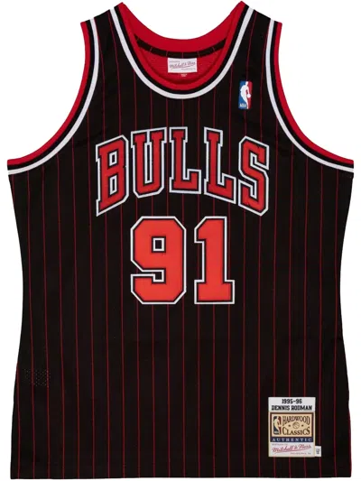 Mitchell & Ness Authentic "nba Chicago Bulls 1995 Dennis Rodman" Jersey In Black