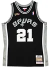 Mitchell & Ness Authentic "nba San Antonio Spurs 02 Tim Duncan" Jersey In Black