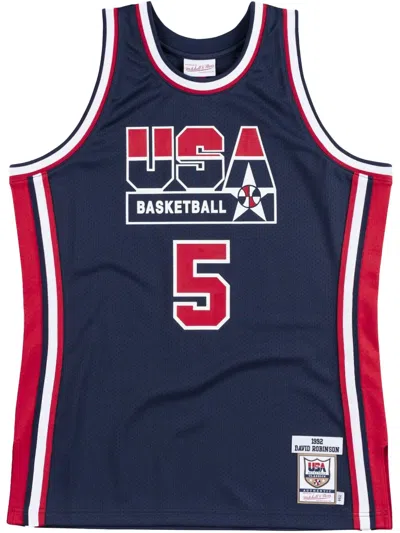 Mitchell & Ness Authentic "team Usa 1992 David Robinson" Jersey In Blue